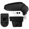 vidaXL Automobilio porankis, juodas, 12x36x(33,5-48) cm, ABS