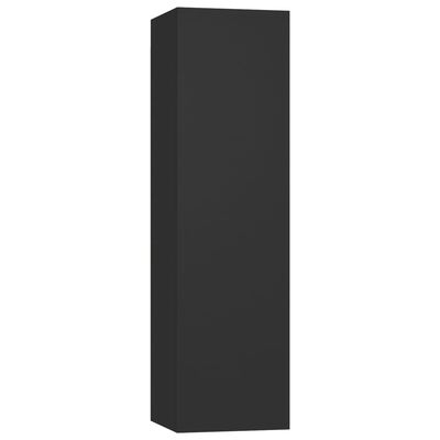 vidaXL Televizoriaus spintelių komplektas, 6 dalių, juodas, MDP