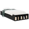 vidaXL Lovos rėmas, juodos spalvos, 90x200cm, apdirbta mediena