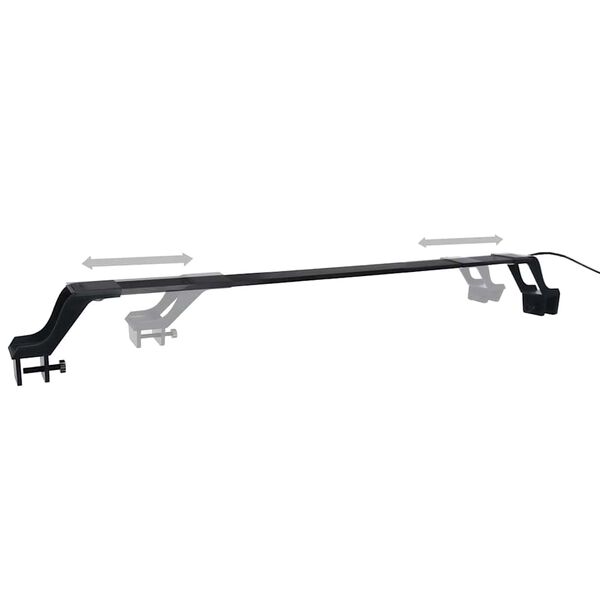 vidaXL LED akvariumo lempa su spaustukais, mėlyna ir balta, 55-70cm