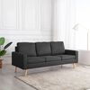 vidaXL Trivietė sofa, tamsiai pilkos spalvos, audinys
