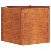 vidaXL Auk&scaron;tas sodo lovelis, rūdžių, 129x129x77cm, Corten plienas