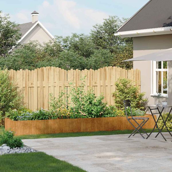 vidaXL Lovelis, rūdžių, 360x80x40cm, oro sąlygoms atsparus plienas