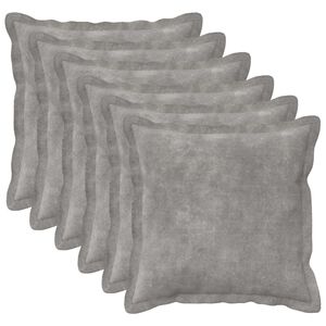 vidaXL Pagalvėlės užvalkalas 6 vnt. HOUTEN &Scaron;viesiai pilka 30 x 30 cm