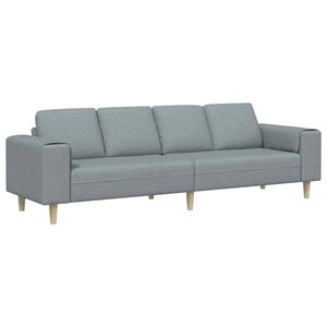 vidaXL Svetainės sofa &Scaron;viesiai pilka 250 x 77 x 76 cm Poliesteris