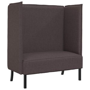 vidaXL Auk&scaron;tos nugaros sofa 101cm Tamsiai ruda audinys