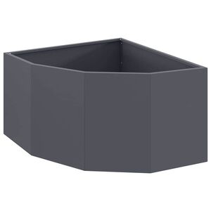 vidaXL Kampinė Vazonas Antracito 60 x 60 x 35 cm Plienas