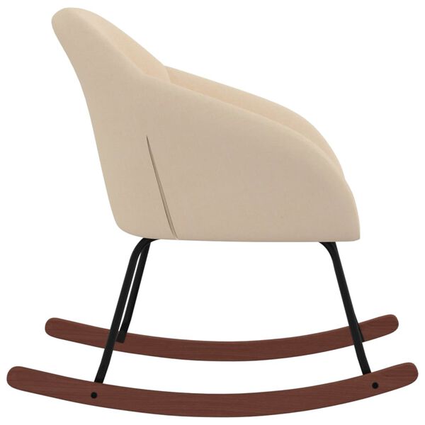 vidaXL Supama kėdė, kreminės spalvos, audinys