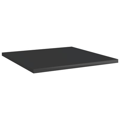 vidaXL Knygų lentynos plokštės, 4vnt., juodos, 40x40x1,5cm, MDP