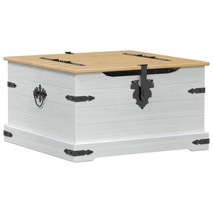 vidaXL storage box Balta 78 x 78 x 45 cm Kietos pu&scaron;ies mediena