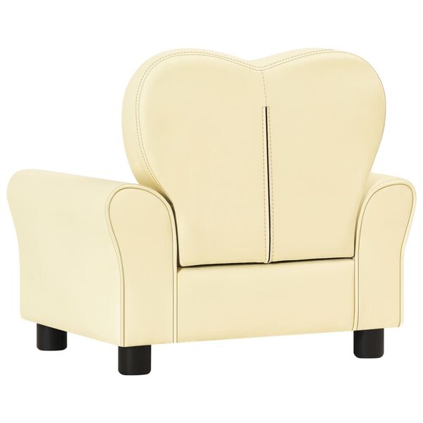 vidaXL Vaikiška sofa, baltos spalvos, dirbtinė oda