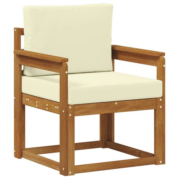 vidaXL Lauko sofa Tvirta akacijos mediena ir poliesteris Natūrali