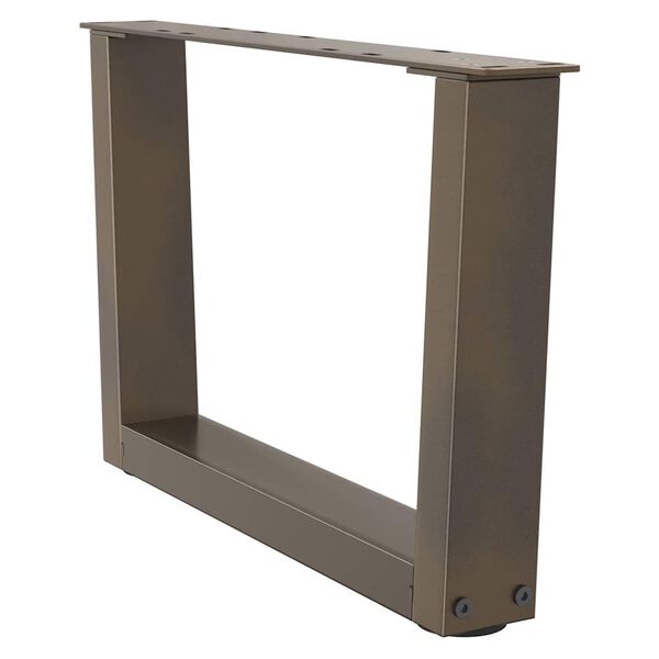 vidaXL Kavos staliuko kojelės, V formos, 2 vnt., natūralus plienas, 60x(30-31,3) cm, plienas