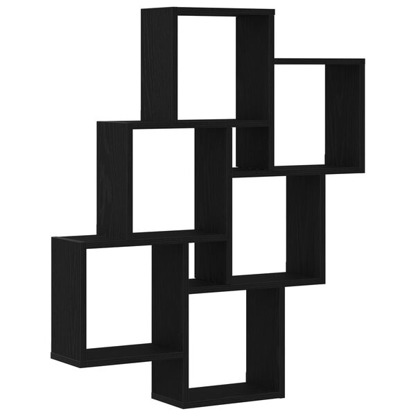 vidaXL Sieninė lentyna Juodas ąžuolas 78 x 15 x 92 cm Apdirbta mediena