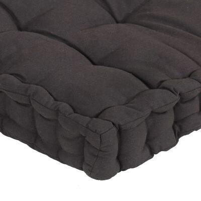 vidaXL Grindų/paletės pagalvėlės, 3vnt., antracito spalvos, medvilnė