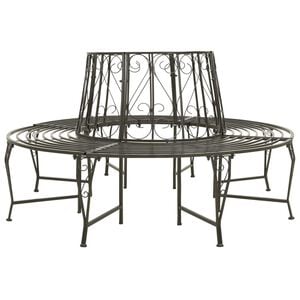 vidaXL Sodo suoliukas aplink medį, 160cm, plienas