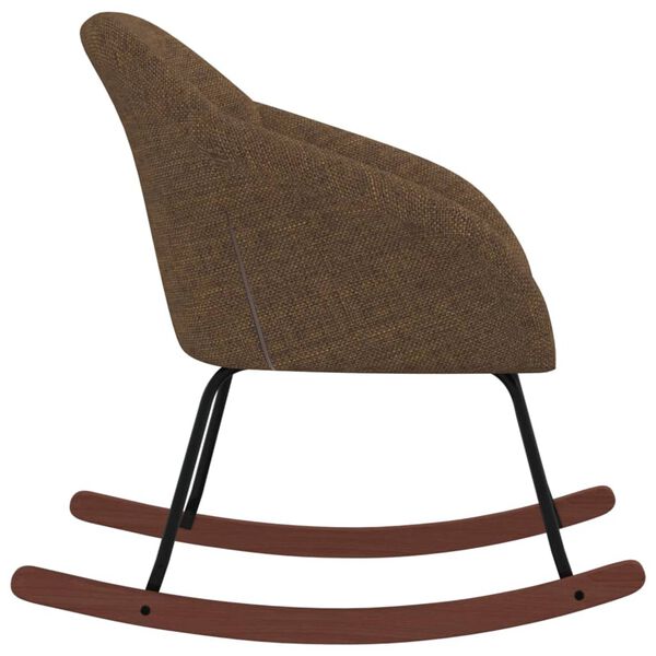 vidaXL Supama kėdė, rudos spalvos, audinys