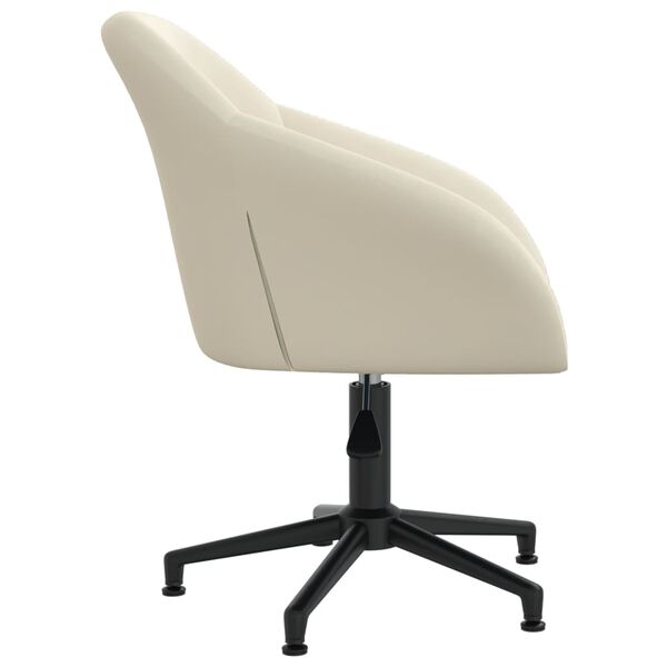 vidaXL Pasukamos valgomojo kėdės, 4vnt., kreminės spalvos, aksomas