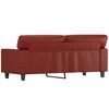 vidaXL Dvivietė sofa, raudonojo vyno spalvos, 140cm, dirbtinė oda
