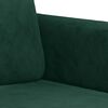 vidaXL Trivietė sofa, tamsiai žalios spalvos, 180cm, aksomas
