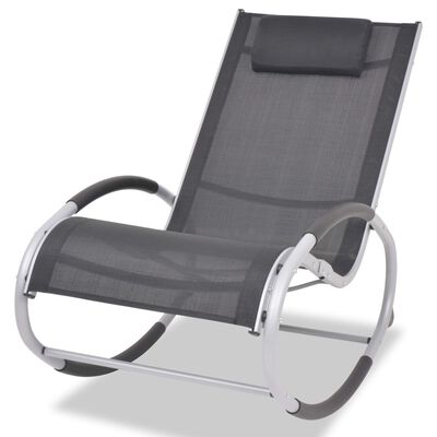 vidaXL Supama lauko kėdė, aliuminis ir tekstilenas