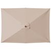 vidaXL Lauko skėtis nuo saulės su mediniu stulpu, taupe, 150x200cm
