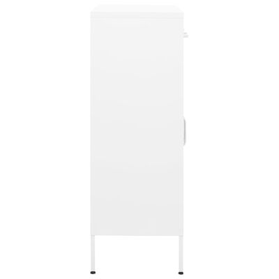 vidaXL Sandėliavimo spintelė, baltos spalvos, 80x35x101,5cm, plienas