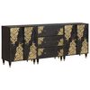 vidaXL Vonios spintos komplektas 3 vnt. 180 x 33 x 75 cm Juoda