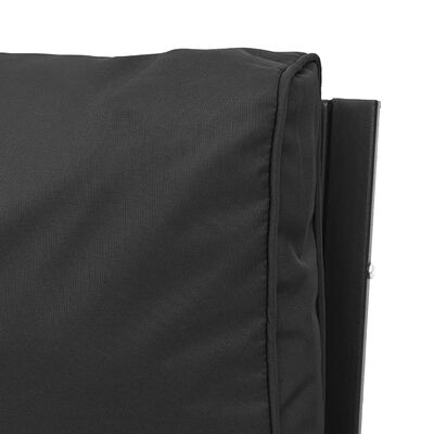 vidaXL Sodo kėdė su pilkos spalvos pagalvėlėmis, 68x76x79cm, plienas