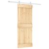vidaXL Slankios durys Natūrali ir Balta 80 x 210 cm