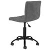 vidaXL Pasukamos valgomojo kėdės, 2vnt., tamsiai pilkos, aksomas