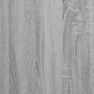 vidaXL Kavos staliukas, pilkas ąžuolo, 70x50x50cm, mediena ir metalas
