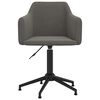 vidaXL Pasukamos valgomojo kėdės, 2vnt., tamsiai pilkos, aksomas