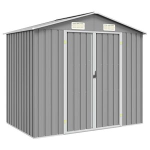 vidaXL Sodo pa&scaron;iūrė, pilka, 205x129x183cm, galvanizuotas plienas