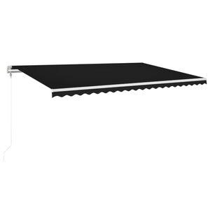 vidaXL Automatinė i&scaron;traukiama markizė, antracito spalvos, 500x350cm