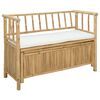 vidaXL Sodo Saugojimo Suolas 110 x 47 x 80 cm Bambukas Natūrali
