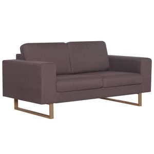 vidaXL Dvivietė sofa, taupe spalvos, audinys