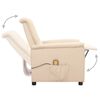 vidaXL Masažinis krėslas, kreminės spalvos, audinys
