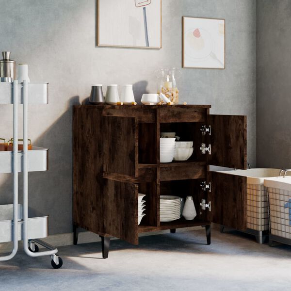 vidaXL Šoninė spintelė, dūminio ąžuolo, 60x35x70cm, apdirbta mediena