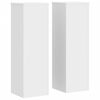vidaXL Stovai augalams, 2vnt., balti, 25x25x80cm, apdirbta mediena
