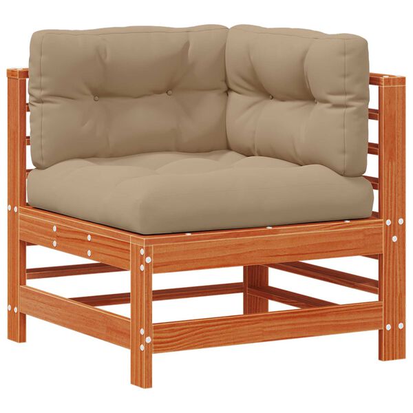 vidaXL Sodo poilsio komplektas 5 pcs Va&scaron;ko Ruda Tvirtas pu&scaron;ies medis