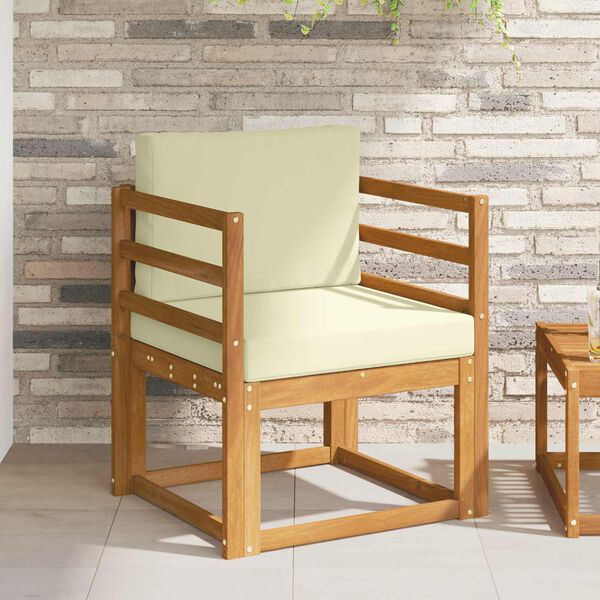 vidaXL Lauko sofos komplektas Tvirta akacijos mediena ir poliesteris