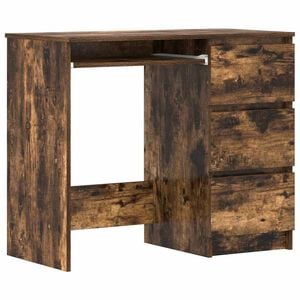 vidaXL Ra&scaron;omasis stalas, dūminio ąžuolo spalvos, 90x45x76cm, mediena