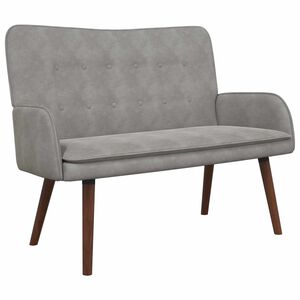 vidaXL Dvita&scaron;kė sofa &Scaron;viesiai pilka 115 x 61 x 87 cm Aksomas