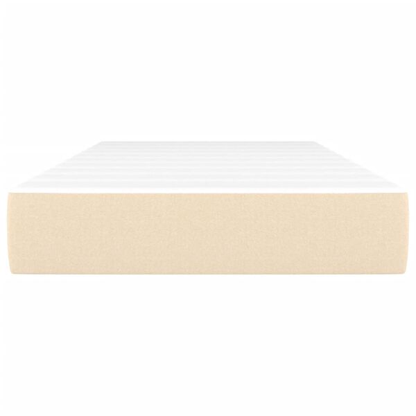 vidaXL Spyruoklinis čiužinys, kreminės spalvos, 90x200x20 cm, audinys