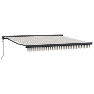 vidaXL I&scaron;traukiama markizė &Scaron;viesiai pilka ir balta. 450 &times; 300 cm