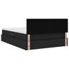 vidaXL Lova su daiktų laikymo vieta ir čiužiniu Juoda 140 x 190 cm