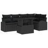vidaXL Sodo Sofų Rinkinys 6 vnt. Juoda 100 x 55 x 73 cm poliratanas