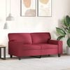 vidaXL Dvivietė sofa, raudonojo vyno spalvos, 120cm, dirbtinė oda