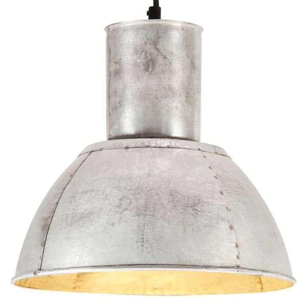 vidaXL Pakabinamas &scaron;viestuvas, sidabrinis, 28,5cm, 25W, apskritas, E27